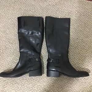 Tommy Hilfiger | black leather riding boots size 8.5